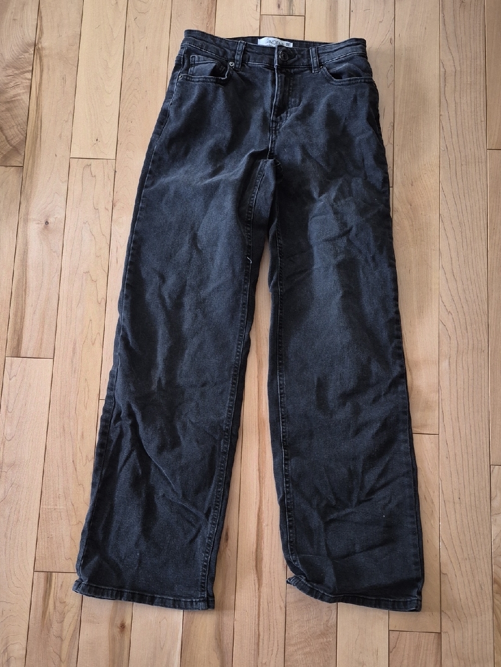 Ardene Women's Size 1 Black Wide-Leg Jeans